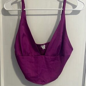 Garage Purple silk top